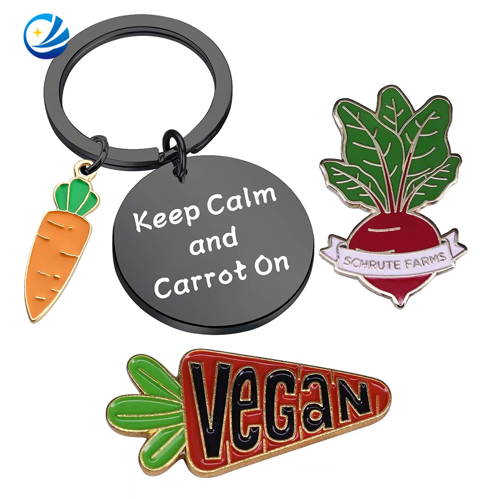 Hard Enamel Pins Vegeterian Veganism Stay Healthy Enamel Lapel Plant Pals Vegan Brooch