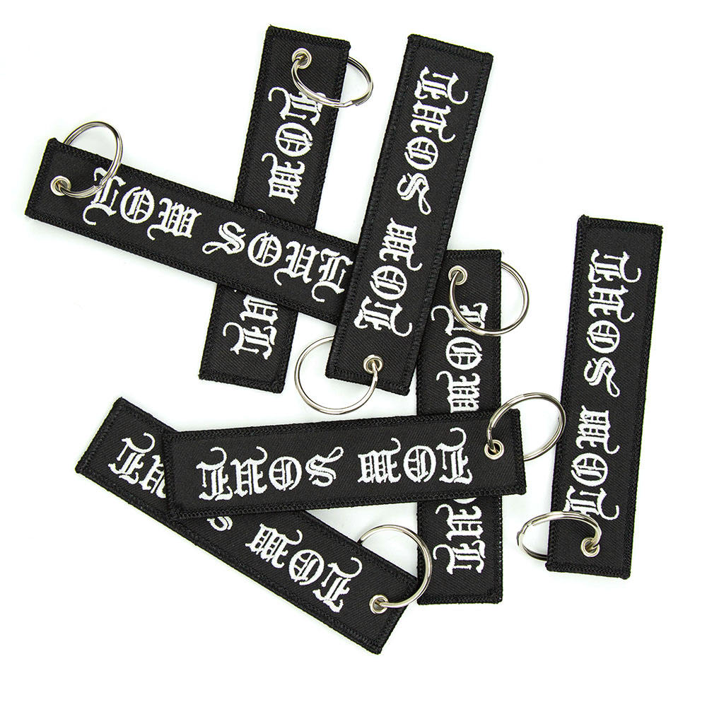 Custom Keyrings Key Holder Key Ring Keyrings Anime Woven Fabric Embroidery Customized Keychain Jet Tags Key Tag