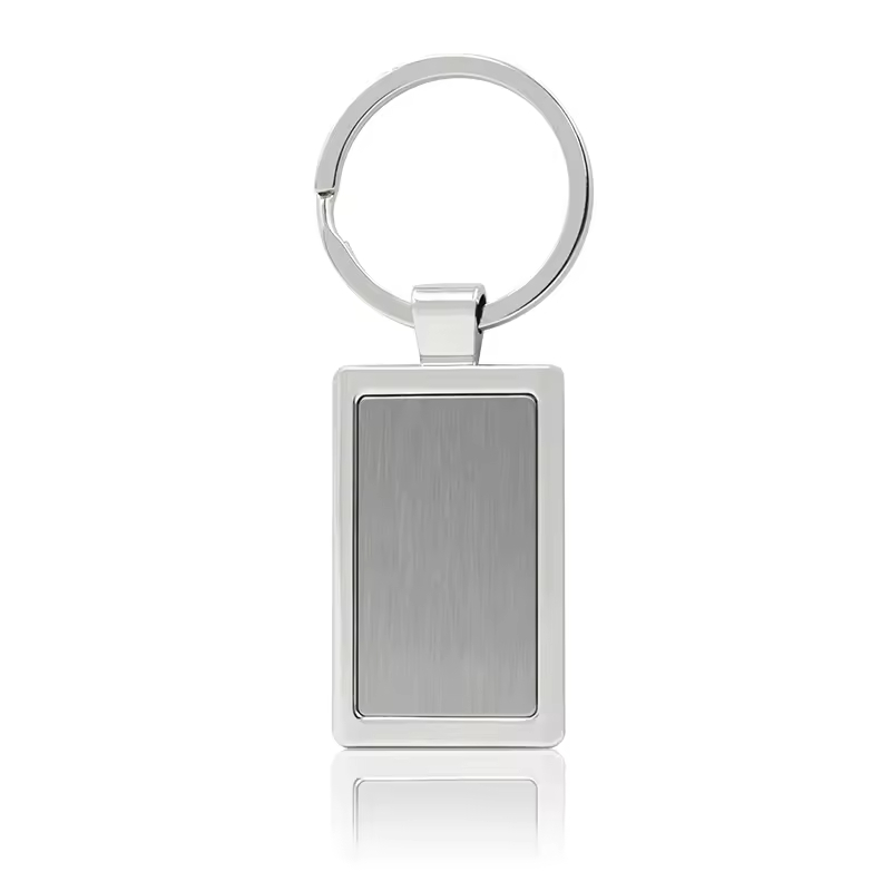 Custom Engrave Stainless Steel Blank Rhinestone Metal Logo Key Chain