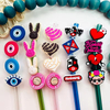 Mexican theme straw toppers mold silicone plugs chick straw topper
