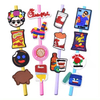 Popular soft pvc reusable fit 6-8 mm straw flower plant butterfly straw topper charms
