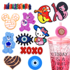 Wholesale pvc fit for 6mm drinking Korean cute cartoon tumbler straw topper holidays silicone Korean straw topper