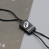 Custom 3D Embossed Logo Sneaker Lockable Rope Round Plastic Seal Hangtag String Cord Shoes Watch Clothing Hang Tag String