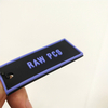 Custom 3D embossed LOGO Clothing Labels Accessories Maker Black Soft PVC Rubber Patches with Black Chain Garment Hang Tag