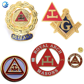 Cheap Customized Royal Arch Masons Auto Emblem Lapel Pin Masonic lapel pins badge