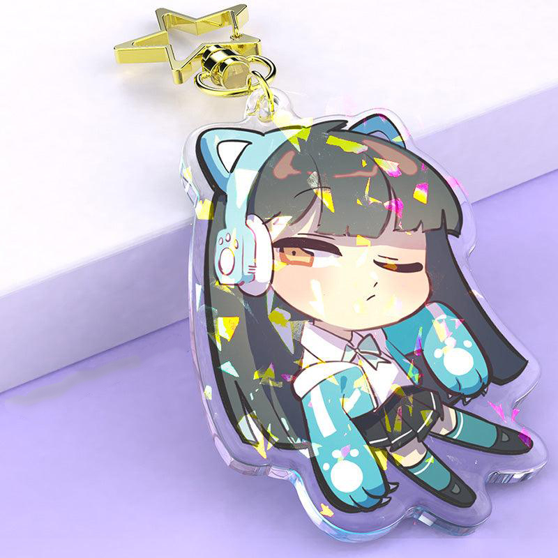 Custom Epoxy Holographic Keychain