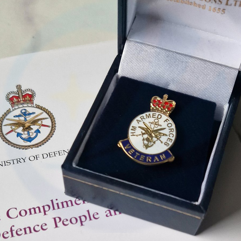 UK Military HM Armed Forces Veteran Lapel Badges