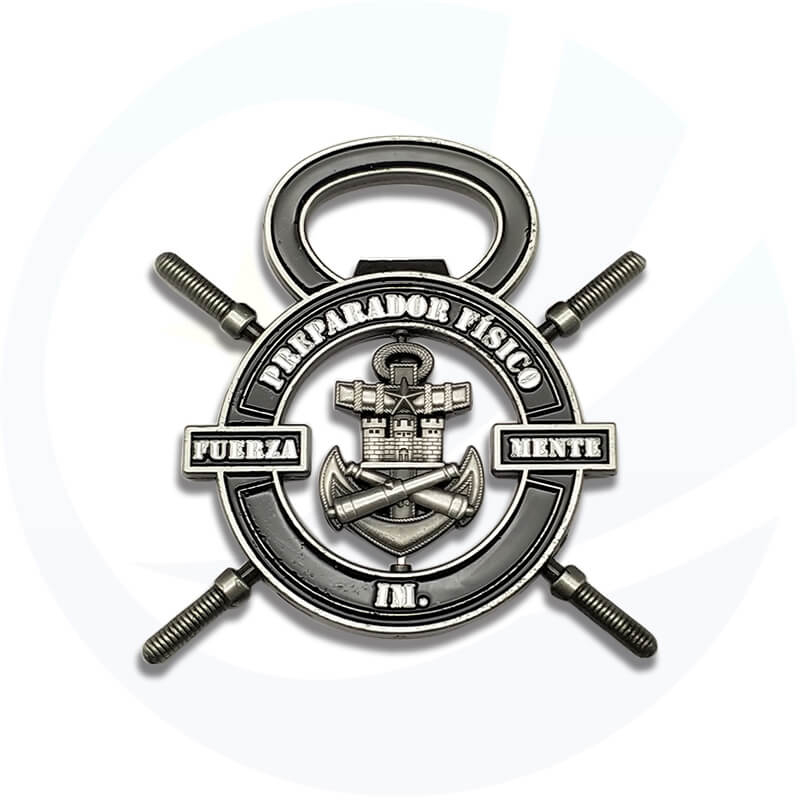 custom steel circle Challenge Coin