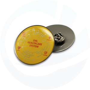 Custom DHL Company corporate logo pins Metal epoxy Souvenir Badges