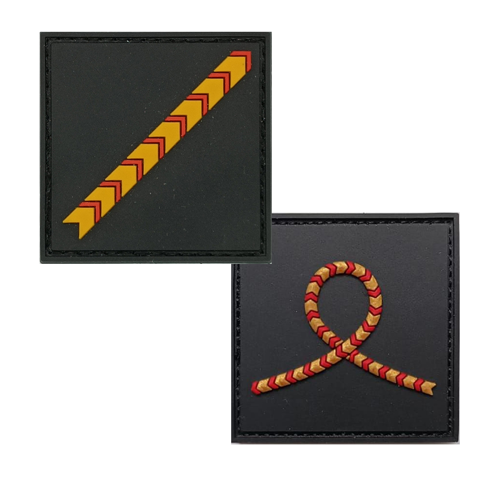 France Uniform Scratch Grades Brigadier Gendarmerie PVC Patch Chest Braid Rank Chevron Blood Type PVC Badge Patches