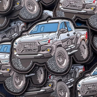 Factory Wholesale Car Shape Car Iron on Patch Car Patch PVC Hook & Loop Patches 2D 3D Embossed 