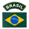 Pvc Brazil Flag Patches Custom Logo Various Country Various States Flag Design Backing Soft Rubber Patches for Clothing