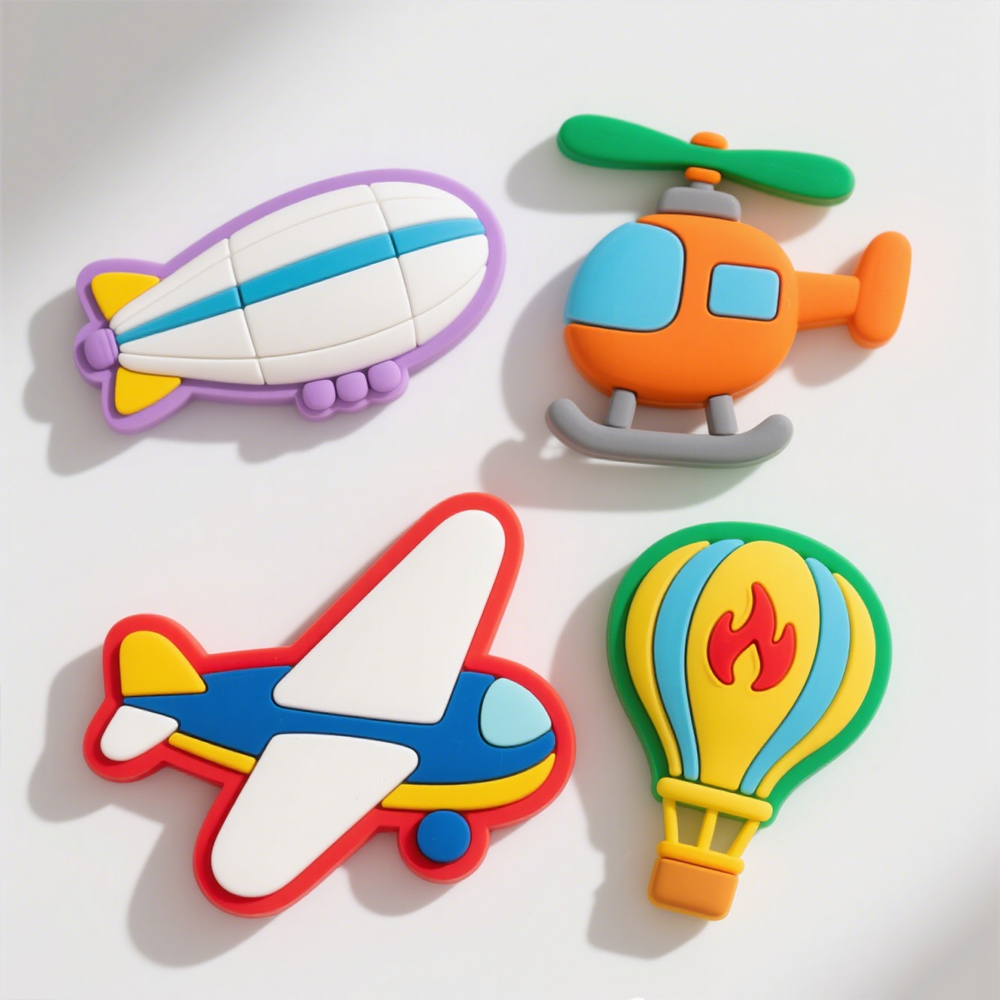 Wholesale Airplane Cute China Custom Made Rubber PVC 3D Creative Souvenir Food Fridge Magnet for Home Decor