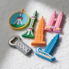 Custom Promotional 3D Silicone Souvenir Sublimation Fridge Magnets Country City Tourist Resin Refrigerator Magnet
