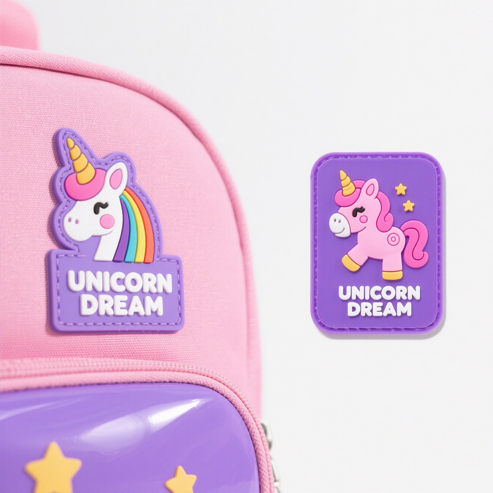 Custom logo 3d Pvc Cartoon Cute Soft Rubber Patch Labels Accessories Children's Bags Manufacturer Pvc Patches for Clothing