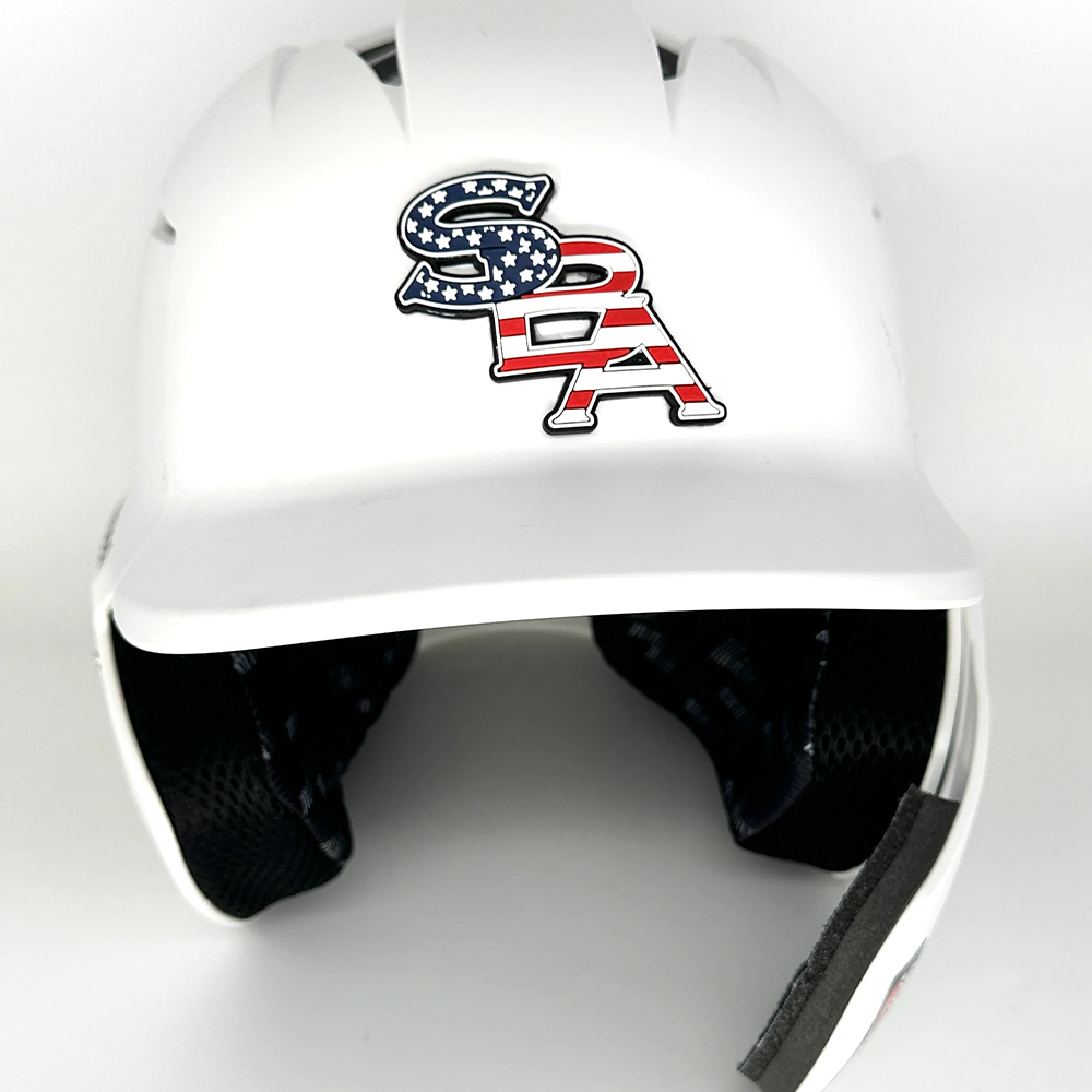 Solid 3D White PVC Rubber F Patches Adhesive Waterproof White PVC Rubber Patches for Children Teens' US Summer Winter Hats Caps