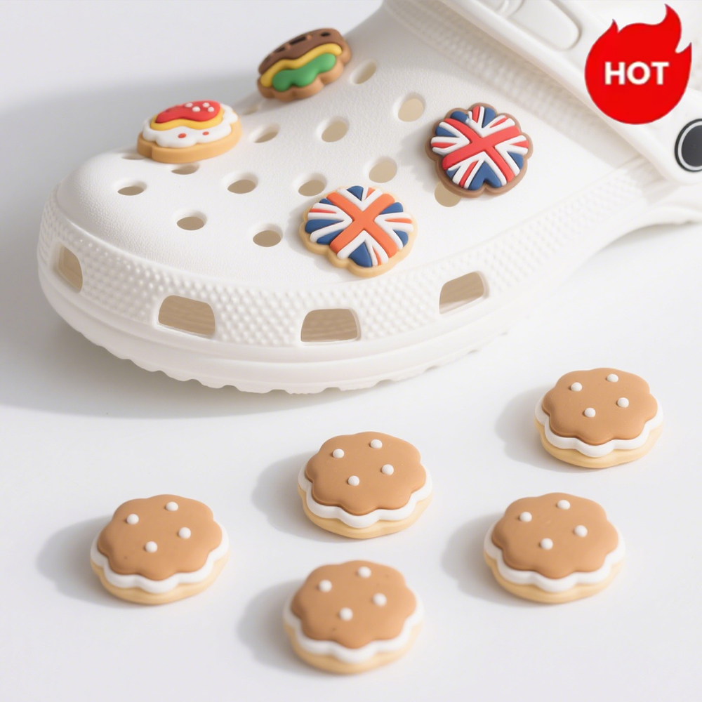 2025 Hot Selling British Food Shoe Charms Wholesale British Snacks Shoe Charms Shoe Decoration Charms for England