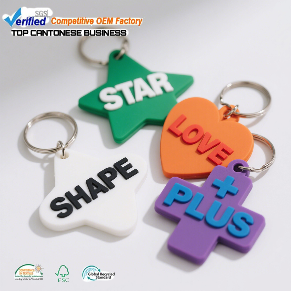 Manufactory Personalize Custom Soft Silicone Pvc Keychain Custom Logo PVC Rubber Keyring / Custom Rubber Pvc Keychains