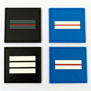 Scratch Resistant Gendarmerie PVC Patch Tactical Chest Braid Rank Chevron Waterproof PVC Badge Patches for Uniform