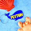 Sea Creatures Name Tag for Beach Tote, Ocean Theme Backpack Tag, Lunchbox Identifier, Birthday Party Favors Pvc Keychain