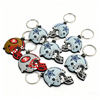 China Factory Manufacturer OEM Key Rings Hotel Key Tag Campaign Promotional Key Tags Custom 3D PVC Rubber Helmet Keychains