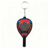 2025 Trending 2D Tennis Player Padel Acceceries Keychain Custom Sports Padel Tennis Racket Patches Keychain Flower Shape