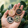 Custom logo 2d 3d Die Stamped Enamel Commemorative Zinc Alloy Challenge Coin for Games