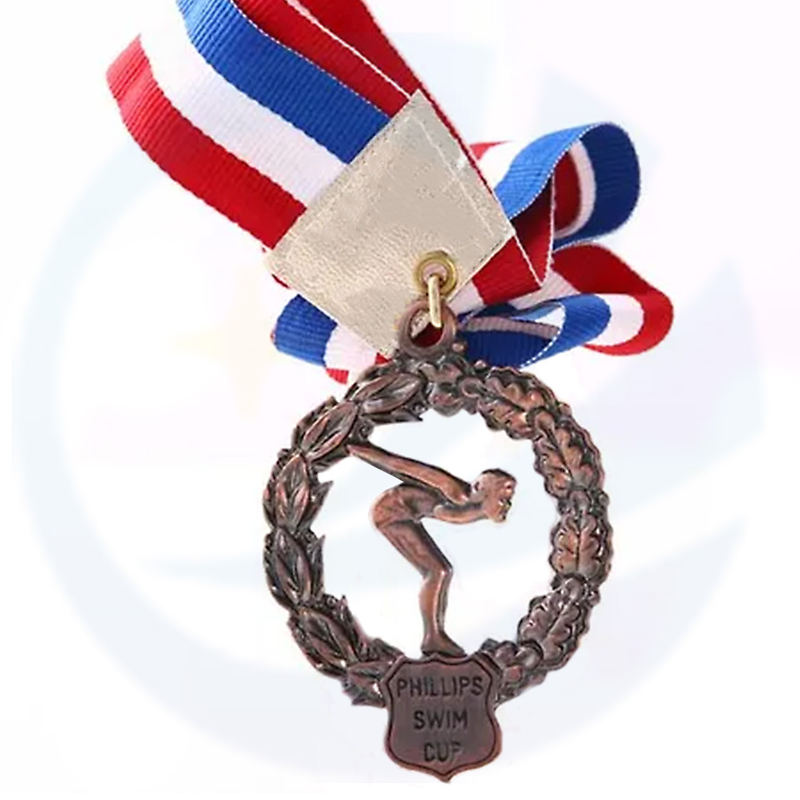 Phillips Swim Swimming Metal Die Cast Medal