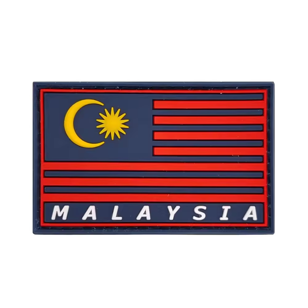 High Quality Pakistan Flag Pvc Custom Patches Hook And Loop