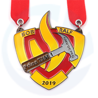 Enamel Metal Zinc Alloy Fun Sports Medal
