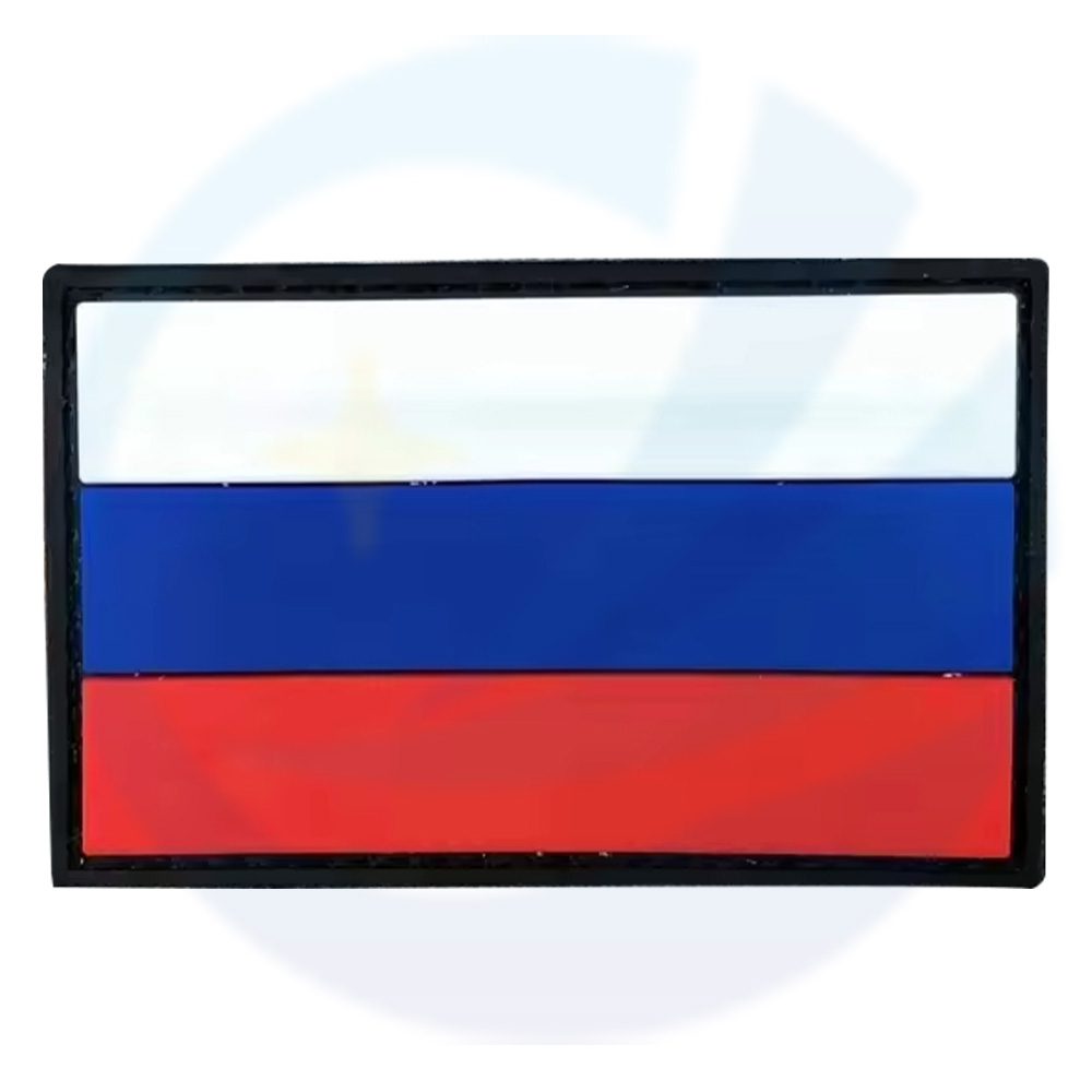 Russia Flag Pvc Patch Rubber Badge
