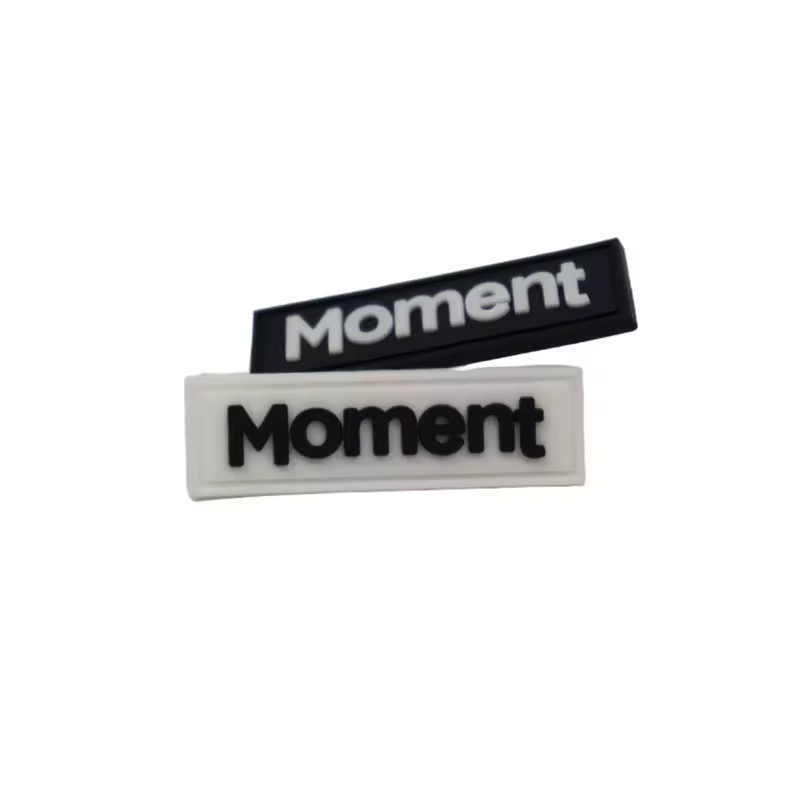 Embossed Logo Pvc Rubber Label for Clothing Shoes Bags