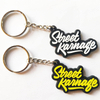 OEM new design customize various shapes epoxy pvc keyring