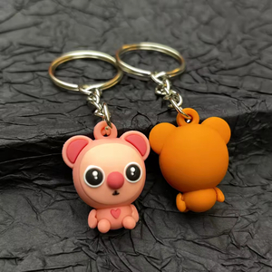Wholesale Cheap Custom Logo Keyring 2D 3D Silicone Rubber Soft PVC Keychain