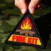 FIRE KIT PVC Morale Patch Outdoor Gear Badge Durable Rubber Emblem for Backpacks Jackets and Pouches