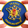Custom France - Themed PVC Patch with "Toujours Servir" Motto