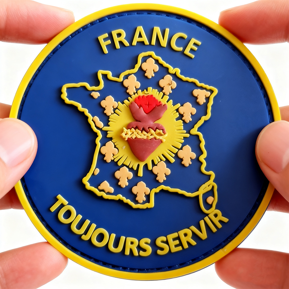 Custom France - Themed PVC Patch with "Toujours Servir" Motto