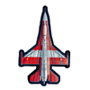 Custom “Half Century Falcon” Tail PVC Patch – 3D Soft Rubber Aircraft Fin Design, Hook & Loop Backing