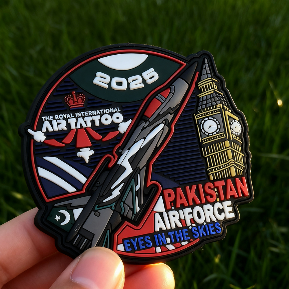 Pakistan Flight Crew Gear Patch PVC 3D Raised Detail Hook Loop