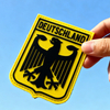 Custom Deutschland Royal Coat of Arms PVC Patch German Imperial Eagle Rubber Flag Emblem Hook and Loop Backing