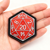 Custom RPG D20 Dice PVC Patch – Soft Rubber 3D Gaming Emblem for Tabletop & Cosplay Accessories