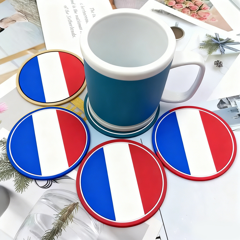 Promotional PVC Coaster Drink Beer Coffee Coaster Custom Logo Soft Rubber PVC Coaster Cup Mat