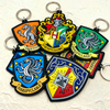 Wholesale Promotional Pvc Keychains Custom Designer Silicone University School Emblem Letter Key Chain Ring Rubber Keychain