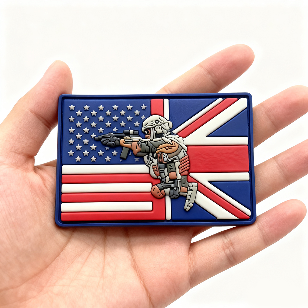 Custom Shooter PVC Patch Soft Rubber Morale Badge with Hook and Loop Backing for Tactical Outdoor Gear and Jackets