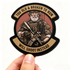 Custom “Too Old and Broken To Run Will Shoot Instead” PVC Patch Funny Quote Soft Rubber Badge with Hook & Loop