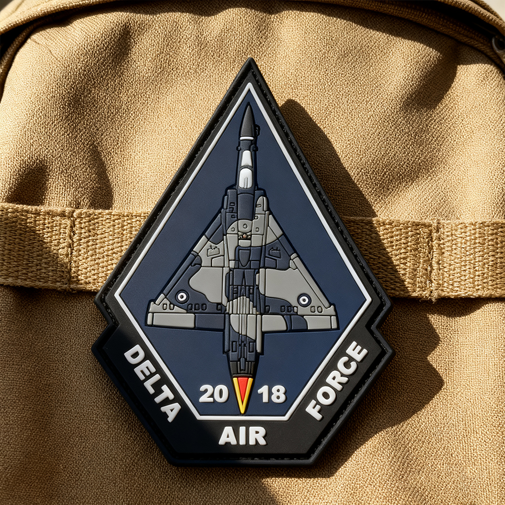 Custom Hellenic Aviation PVC Patch Hook & Loop Rubber Badge