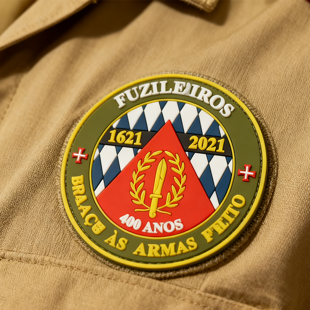 Custom Marine Corps 400th Anniversary PVC Patch 3D Soft Rubber Emblem with Hook and Loop Backing