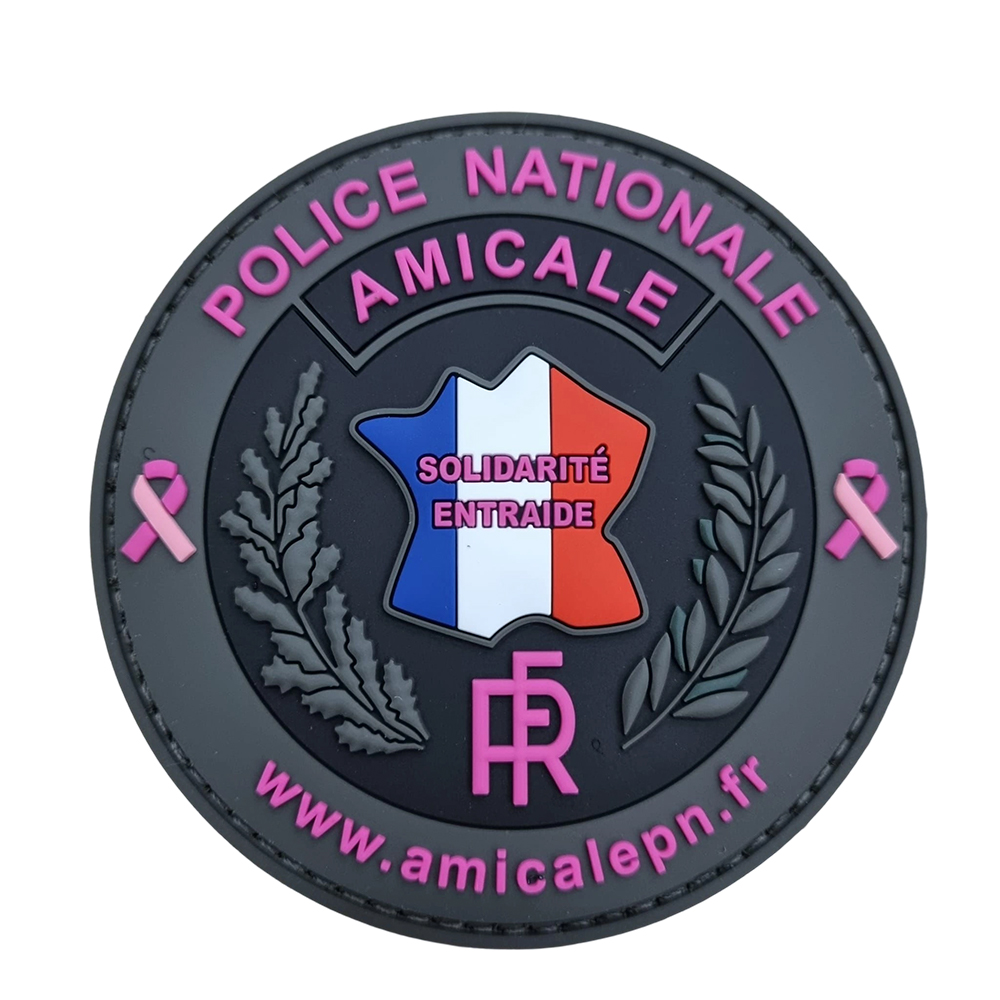 Custom Breast Cancer Awareness PVC Patch Pink Ribbon Design 3D Soft Rubber Patch October Style Embossed PVC Badge