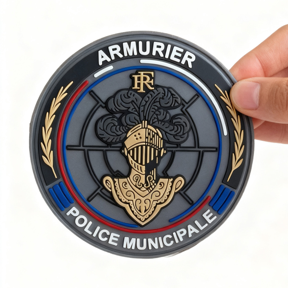 Custom Armurier PVC Patch 3D Soft Rubber Logo Badge for Work Uniforms Jackets and Backpacks