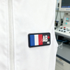 Custom France Flag Blood Type PVC Patch Soft Rubber 3D Embossed Groupe Sanguin Label for Jackets Backpacks and Clothing